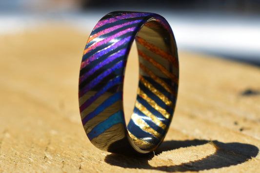 Crystallized ZrTi Damascus