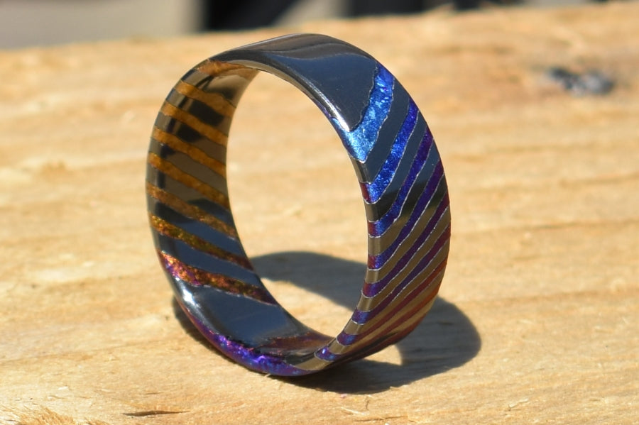 Crystallized ZrTi Damascus