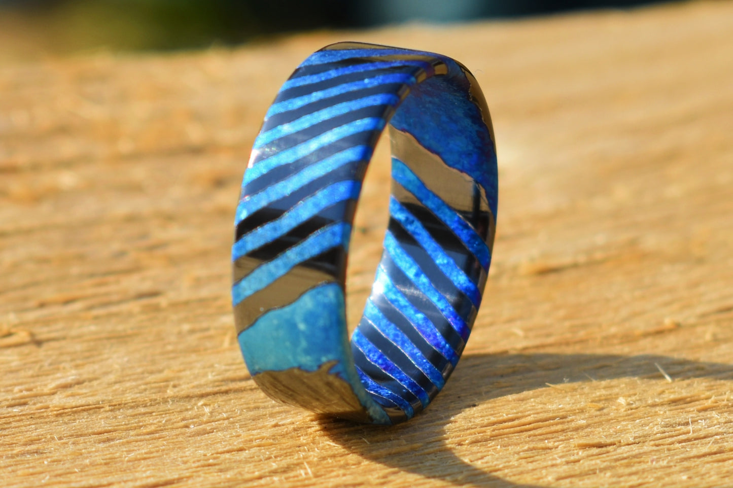 Crystallized ZrTi Damascus